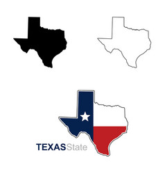 Set Of Texas Map