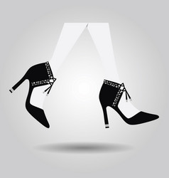 Abstract Close Up Walking Spanish High Heel Shoes