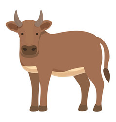 Female Cow Icon Cartoon Farm Breed