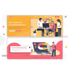 Social Media Marketing Landing Pages Set