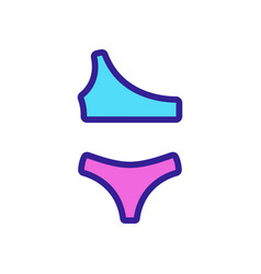 Bikini With Bodice On One Shoulder Icon