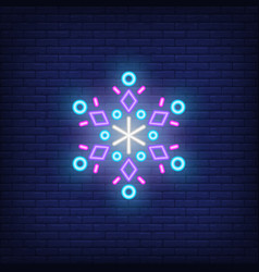 Colorful Snowflake Neon Sign