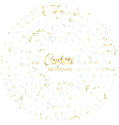 Gold Confetti Isolated On White Background