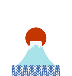 New Years Card Material Of Mt Fuji And The First