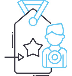 Consumer Research Line Icon Outline Symbol