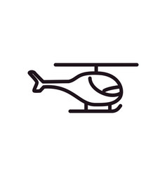 Flat Bold Helicopter Icon