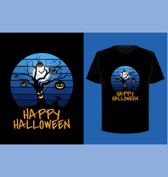 Halloween Retro Vintage T Shirt Design