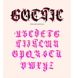 Gothic Font From Latin Letters English Alphabet