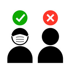 Mask Required Mouth Cover Facemask Checkmark Icon