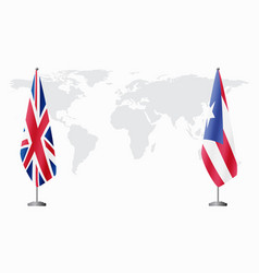 United Kingdom And Puerto Rico Flags For Official