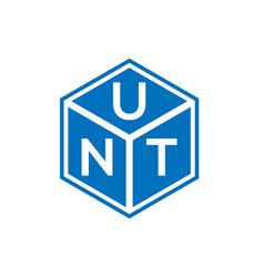 Unt Letter Logo Design On Black Background