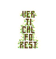 Vertical Forest Typography Design In Eps