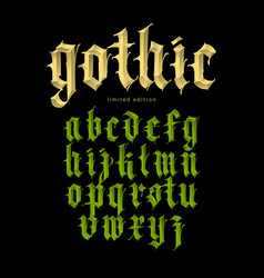 Gothic English Alphabet Set Font For Tattoo