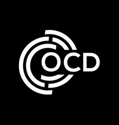 Ocd Letter Logo Design On Black Background