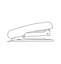 Stapler Outline Icon On Isolated White Background