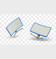 Two Digital Computer Screens In Different