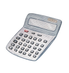 Watercolor School Gray Calculator