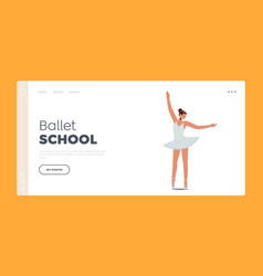 Ballet School Landing Page Template Ballerina