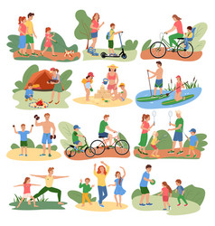 Family Activities Flat Icons