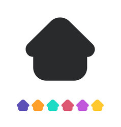 Flat Home Icon For Web Page Design