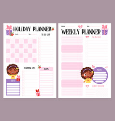 Holiday Female Planner Organizer Month Calendar