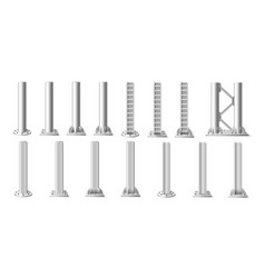 Metal Poles Realistic Set