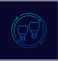 Dental Implants Line Icon