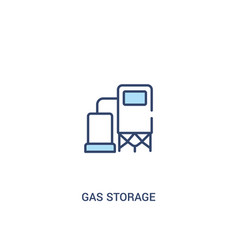 Gas Storage Concept 2 Colored Icon Simple Line