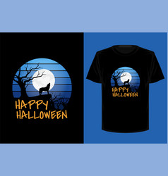 Halloween Retro Vintage T Shirt Design