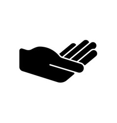 Hand Holding Something Black Glyph Icon