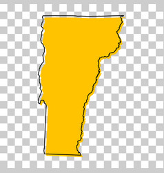 Vermont Map Shape United States Of America Flat