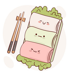 Draw Funny Kawaii Bento Box Home Cooking Takeaway