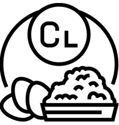 Cl Vitamin Line Icon