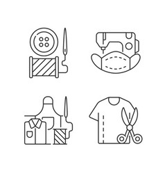 Clothing Alteration Linear Icons Set