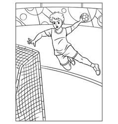 Handball Coloring Page For Kids