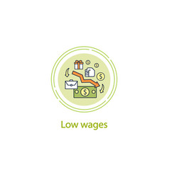 Low Wages Concept Line Icon