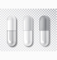 Tablets Medical Set Mockup Realistic Capsule