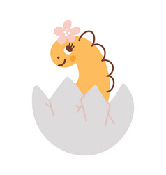 Cute Dinosaur Girl Newborn In An Egg Shell