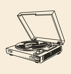 Desktop Turntable Monochrome Element Vintage