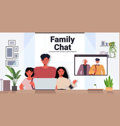 Father And Children Having Virtual Meeting