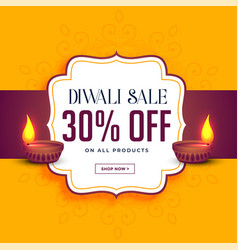 Happy diwali festival greeting template Royalty Free Vector