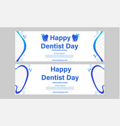 Happy National Dentist Day Horizontal Banner