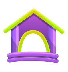 Rubber Kid House Icon Cartoon Style