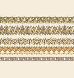 Seamless Pattern Ribbons With Celtic Knot