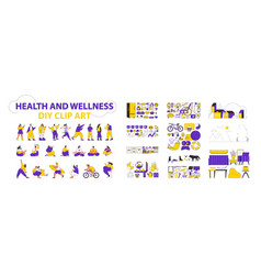 Health And Wellness Diy Clipart Set