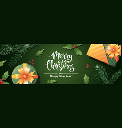 Horizontal Banner With Christmas Greetings Flyer