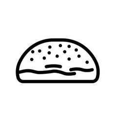 Spinach Bun Food Meal Line Icon