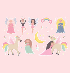 Sticker Pack Of Fairies Princesses And Unicorns