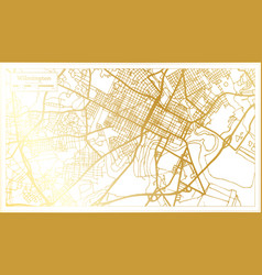 Wilmington Usa City Map In Retro Style In Golden