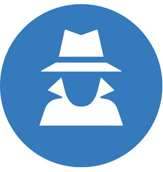 Anonymous Hidden Incognito Icon Blue Color Design